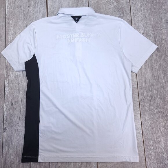 Master Bunny Shirt Mens 5 Golf Polo White Solid Short Sleeve Edition Top - Picture 2 of 7